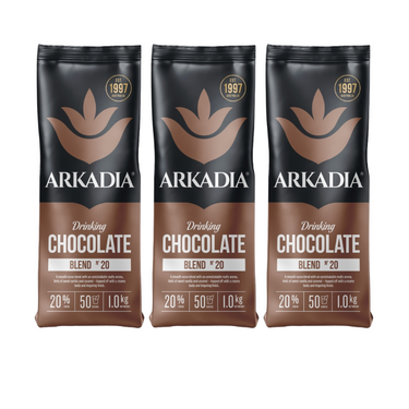 Arkadia 20% Cocoa Drinking Chocolate 1kg – Smooth & Creamy Hot Chocolate